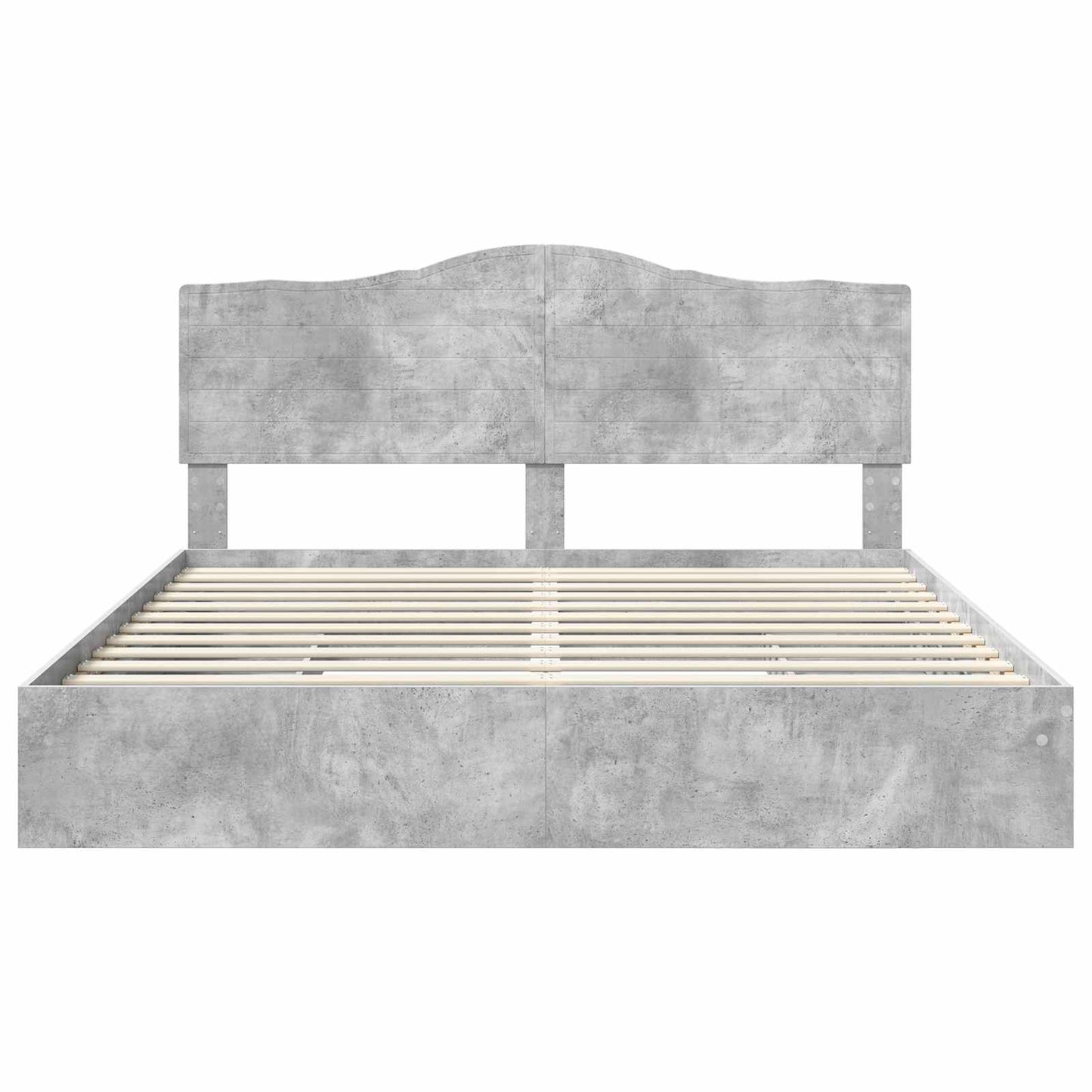 vidaXL Storage Bed Concrete Grey 200 x 200 cm Engineered Wood