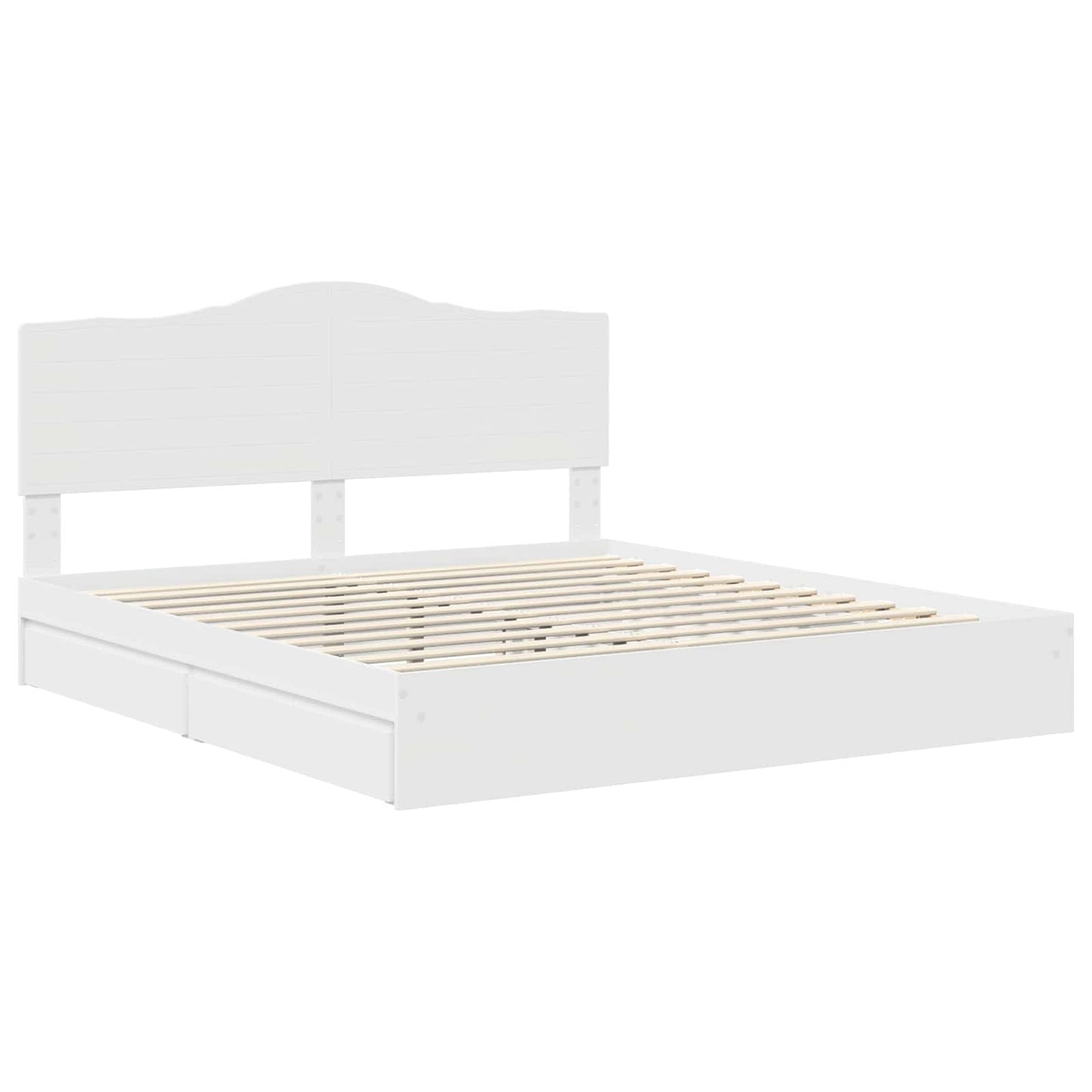 vidaXL Storage Bed with Headboard White 180 x 200 cm Engineered Wood