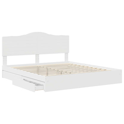 vidaXL Storage Bed with Headboard White 180 x 200 cm Engineered Wood