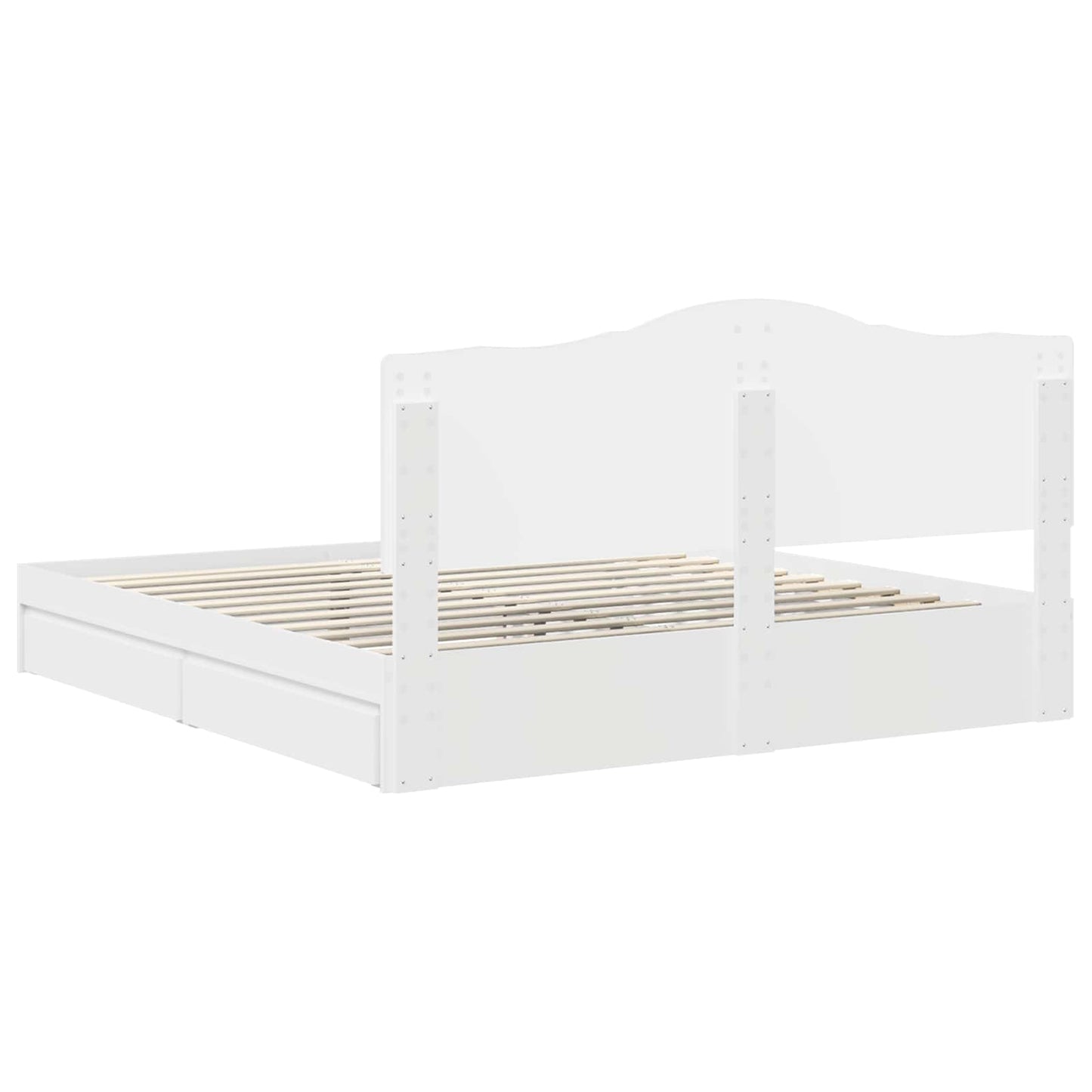 vidaXL Storage Bed with Headboard White 180 x 200 cm Engineered Wood