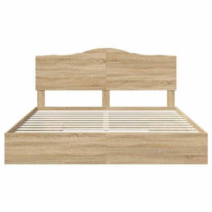 vidaXL Storage Bed with Drawer Sonoma Oak 180 x 200 cm Engineered Wood