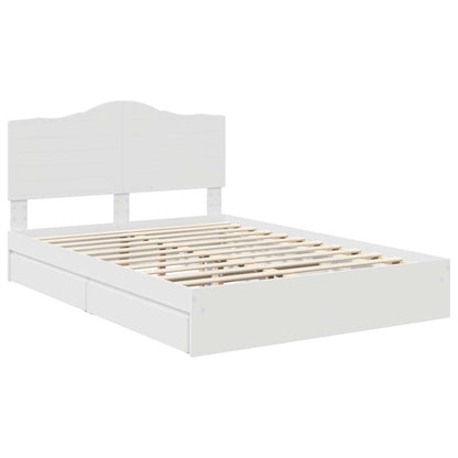 vidaXL Storage Bed with Headboard White 160 x 200 cm Engineered Wood