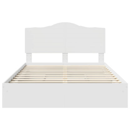vidaXL Storage Bed with Headboard White 140 x 200 cm Engineered Wood