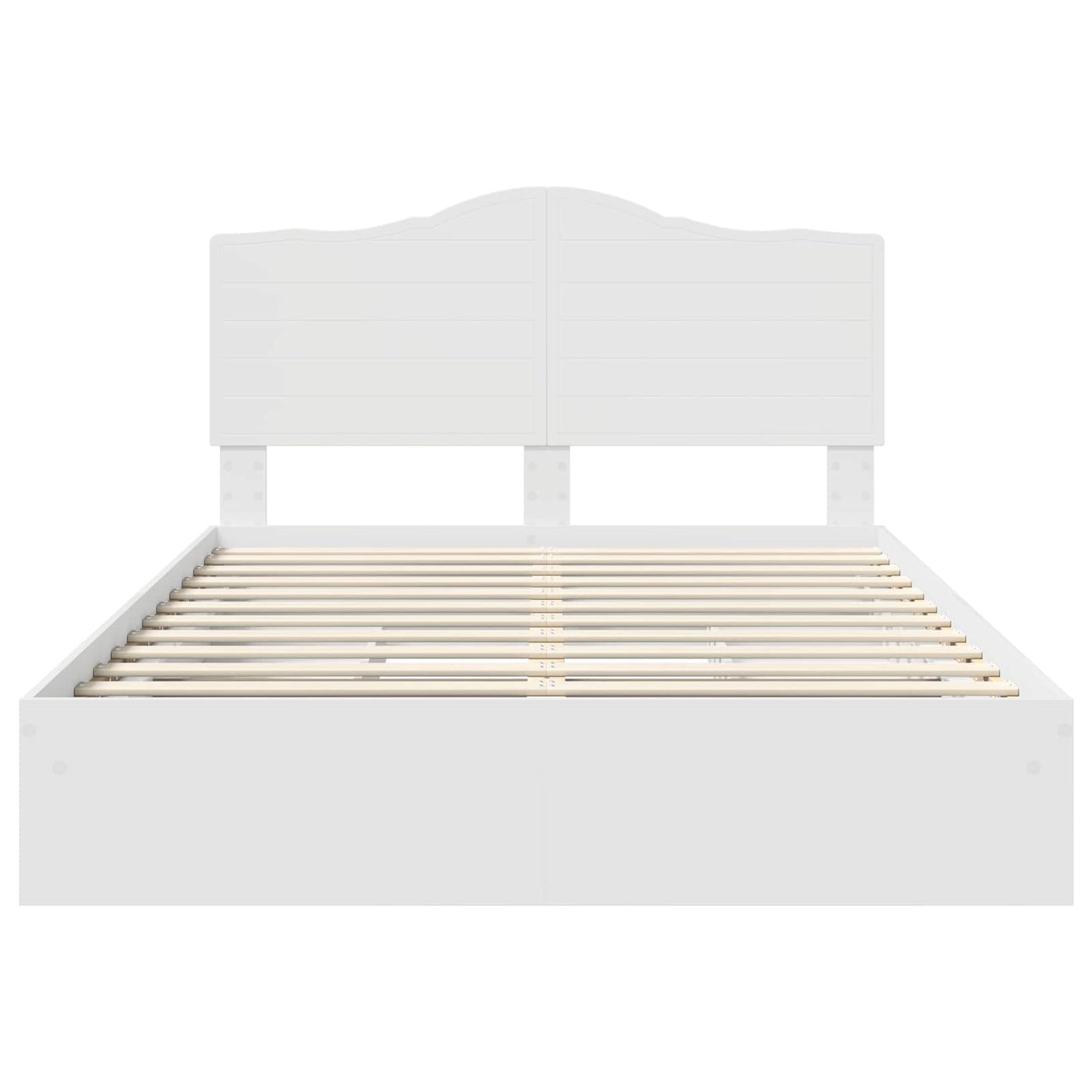 vidaXL Storage Bed with Headboard White 140 x 190 cm Engineered Wood