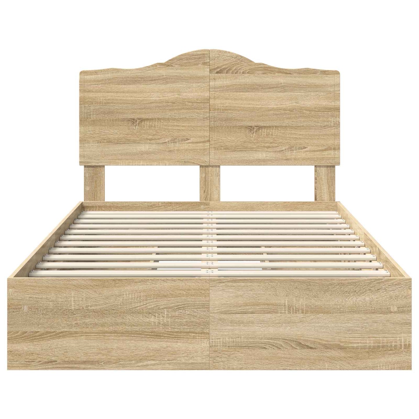vidaXL Storage Bed with Drawer Sonoma Oak 135 x 190 cm Engineered Wood
