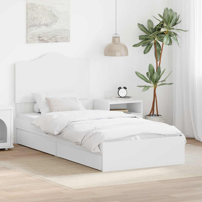 vidaXL Storage Bed with Drawer White 70 x 190 cm Engineered Wood