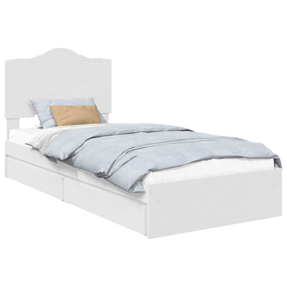 vidaXL Storage Bed with Drawer White 70 x 190 cm Engineered Wood