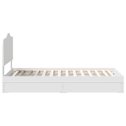 vidaXL Storage Bed with Drawer White 70 x 190 cm Engineered Wood