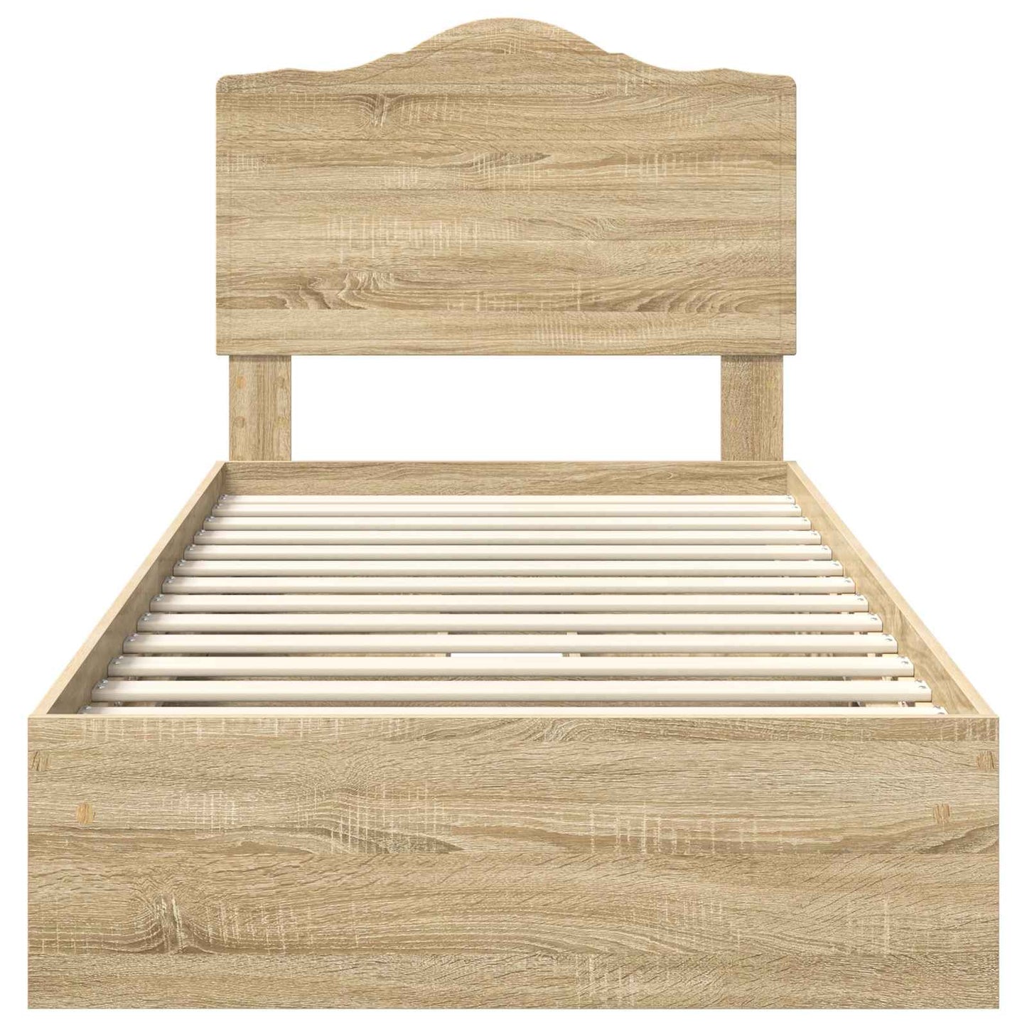 vidaXL Storage Bed with Drawer Sonoma Oak 70 x 190 cm Engineered Wood