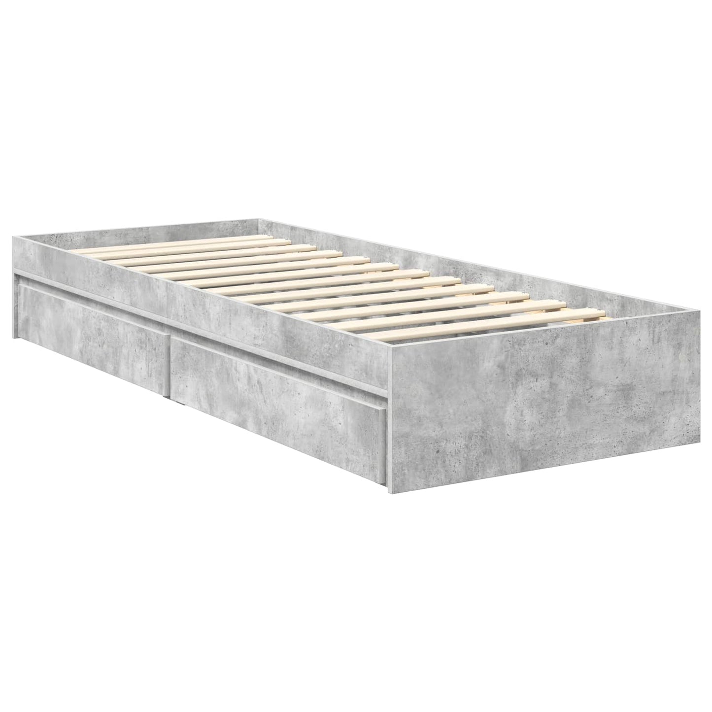 vidaXL Storage Bed Concrete Grey 70 x 190 cm Engineered Wood