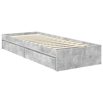 vidaXL Storage Bed Concrete Grey 70 x 190 cm Engineered Wood