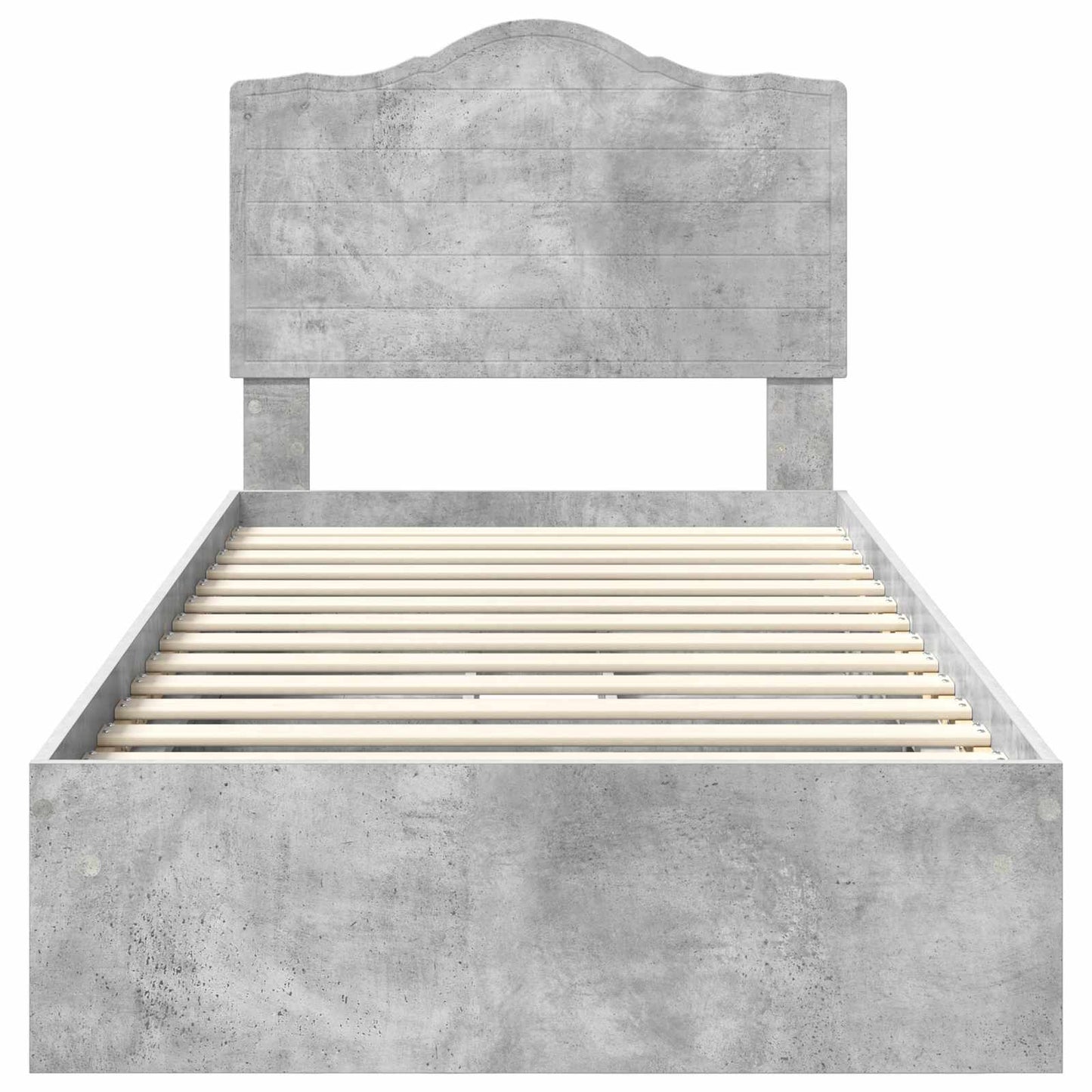 vidaXL Storage Bed Concrete Grey 70 x 190 cm Engineered Wood