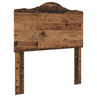 vidaXL Bed Frame with Headboard Old Wood 90 x 200 cm Engineered Wood