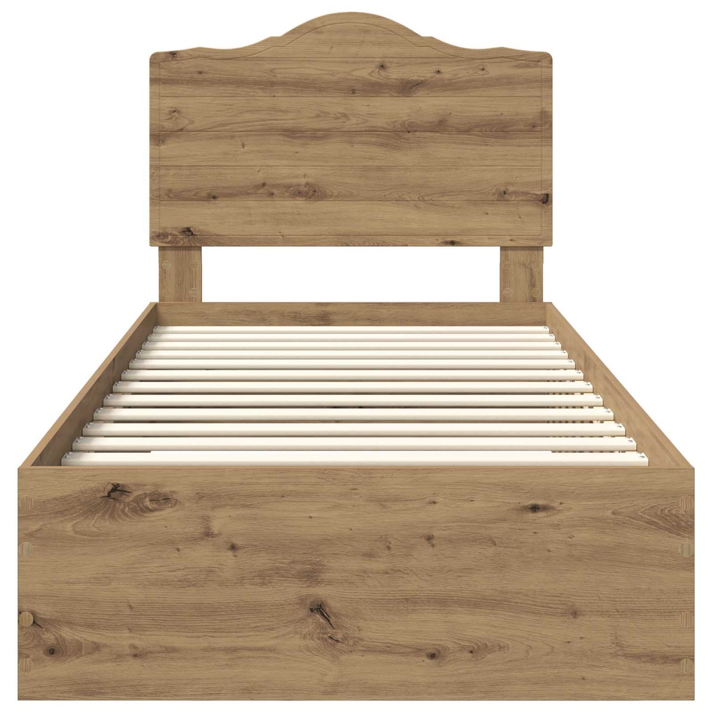 vidaXL Bed Frame with Drawer Artisan Oak 90 x 200 cm Engineered Wood