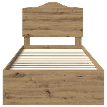 vidaXL Bed Frame with Drawer Artisan Oak 90 x 200 cm Engineered Wood