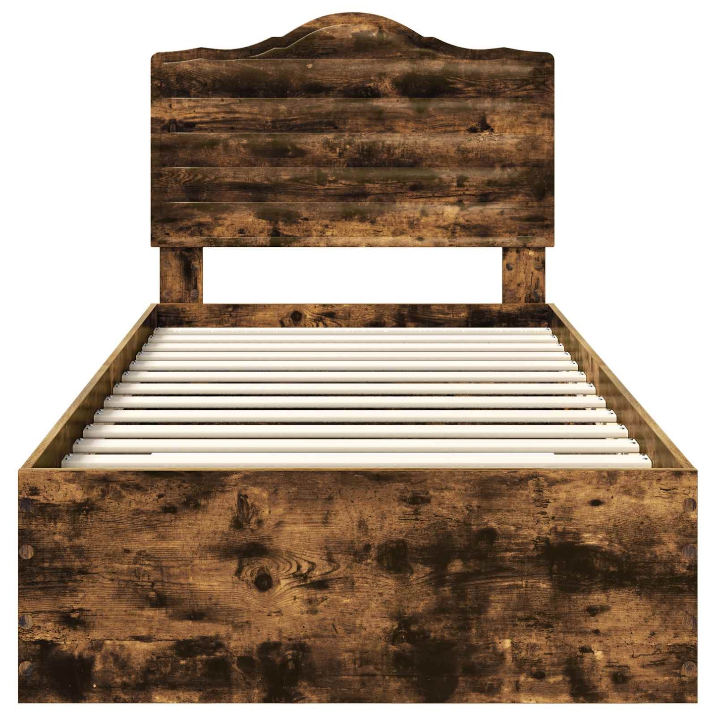 vidaXL Bed Frame with Headboard Smoked Oak 70 x 190 cm Engineered Wood