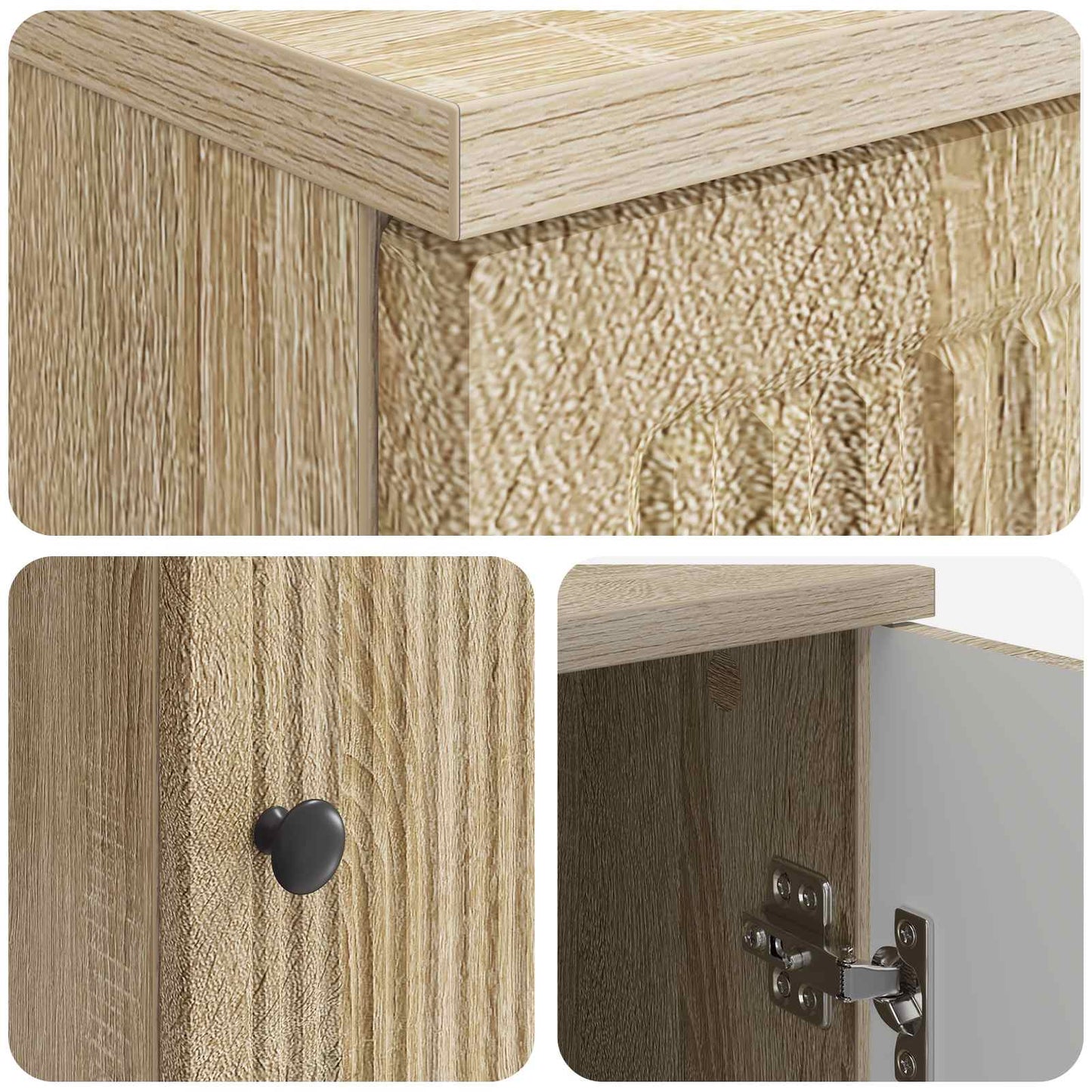 vidaXL Desk Sonoma Oak Engineered Wood 142.5 x 50 x 75 cm