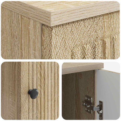vidaXL Desk Sonoma Oak Engineered Wood 142.5 x 50 x 75 cm