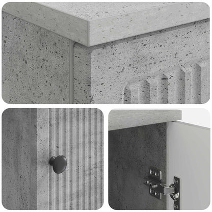 vidaXL Desk Concrete Grey Engineered Wood 142.5 x 50 x 75 cm