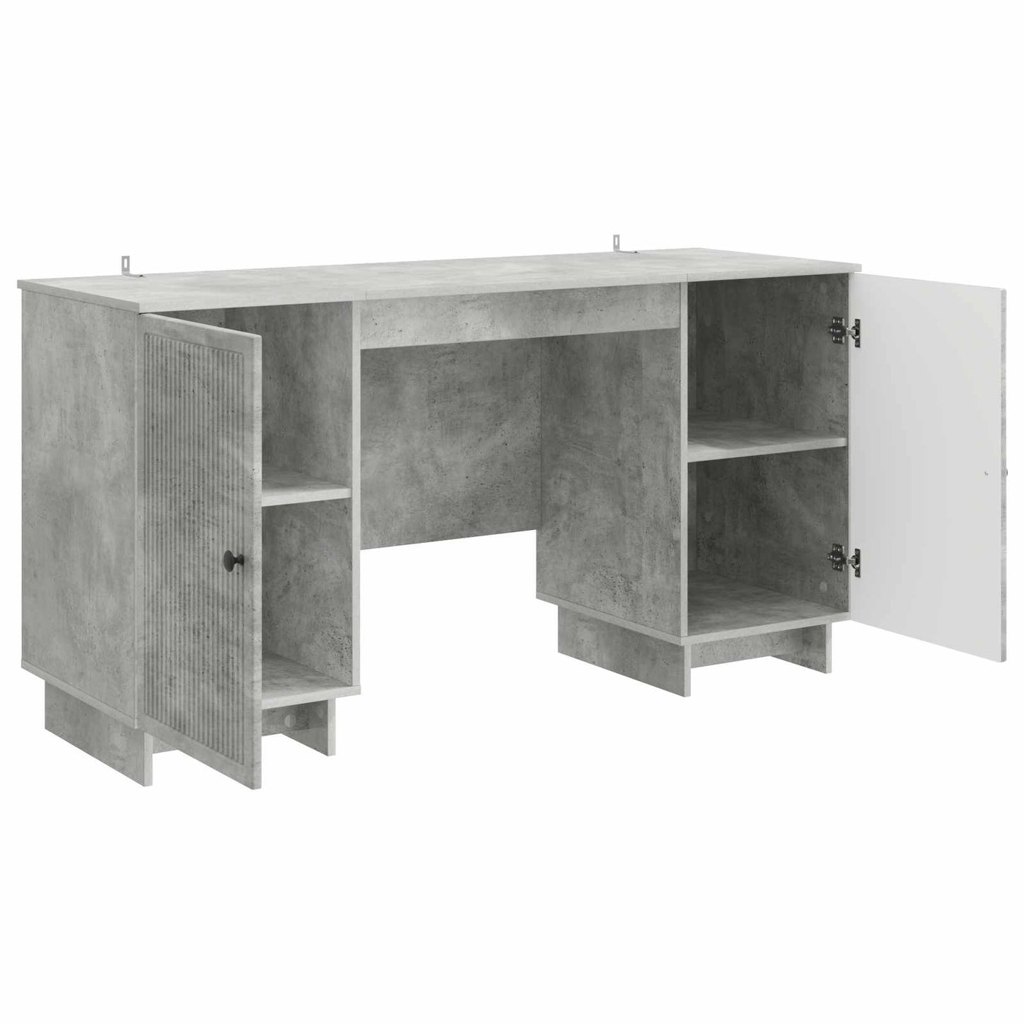vidaXL Desk Concrete Grey Engineered Wood 142.5 x 50 x 75 cm