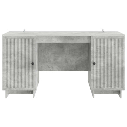 vidaXL Desk Concrete Grey Engineered Wood 142.5 x 50 x 75 cm