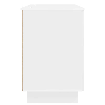 vidaXL Desk High Gloss White Engineered Wood 142.5 x 50 x 75 cm