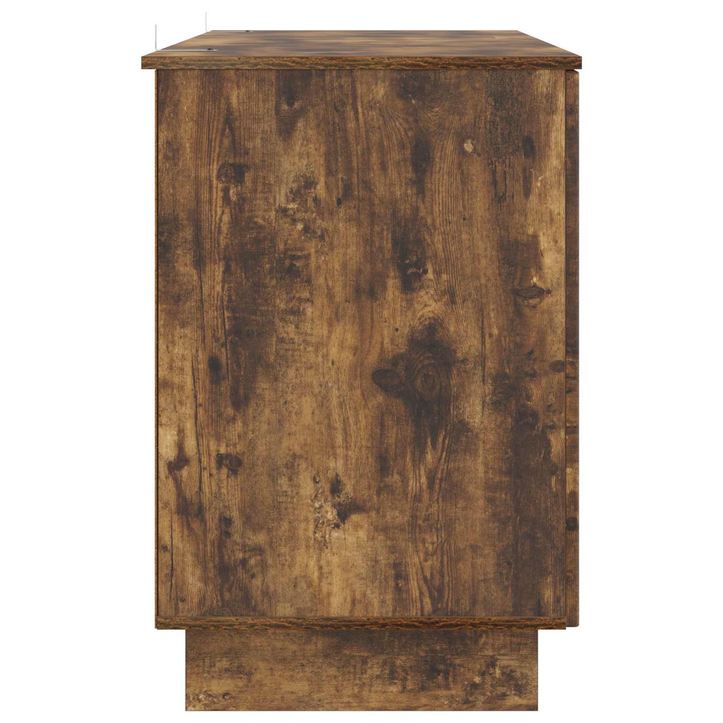 vidaXL Desk Smoked Oak Engineered Wood 142.5 x 50 x 75 cm
