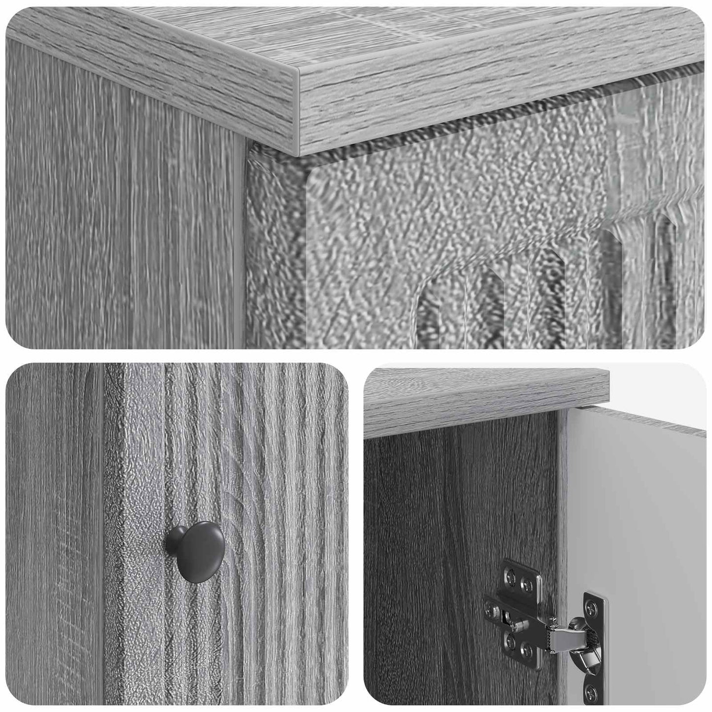 vidaXL Desk Grey Sonoma Engineered Wood 142.5 x 50 x 75 cm