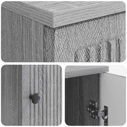 vidaXL Desk Grey Sonoma Engineered Wood 142.5 x 50 x 75 cm