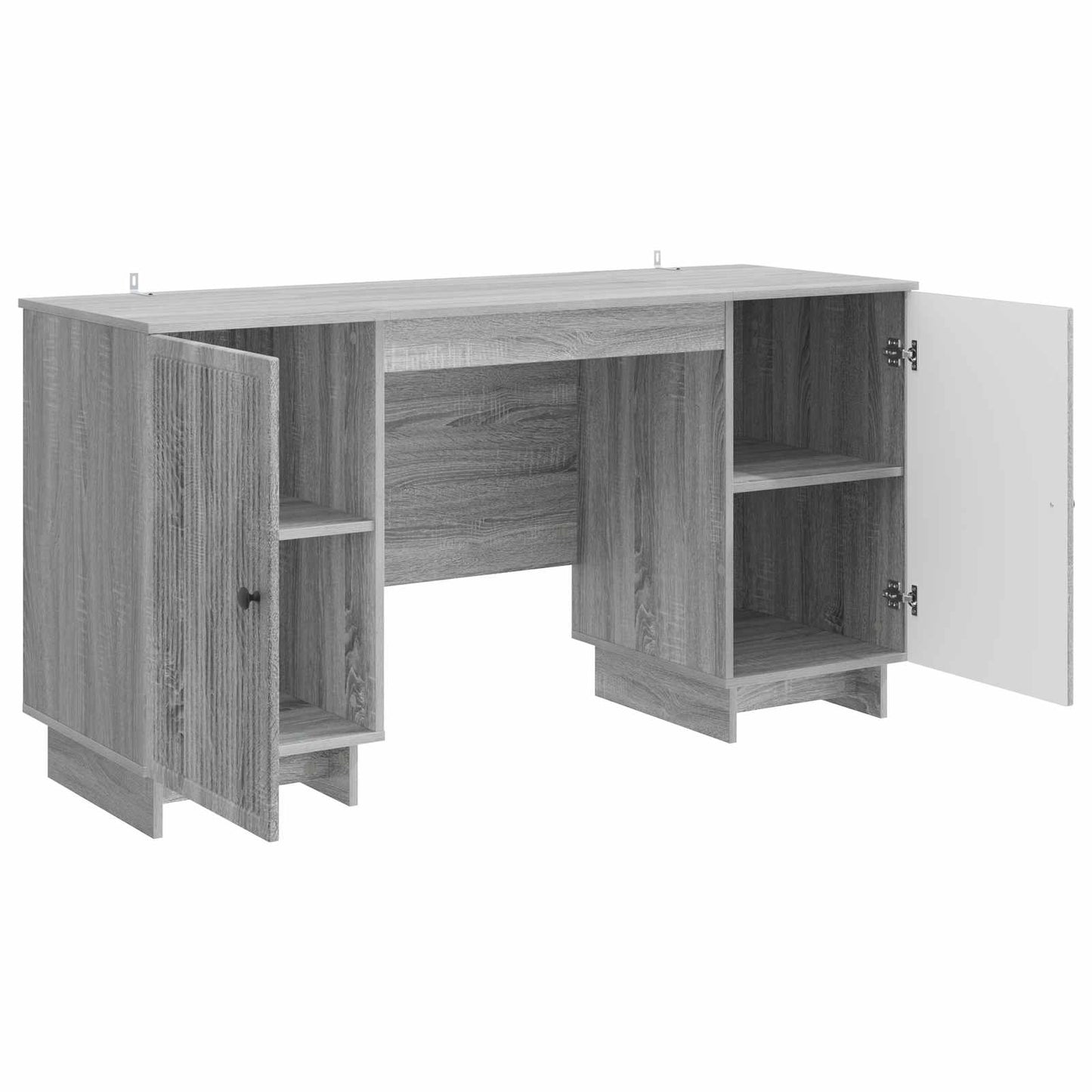 vidaXL Desk Grey Sonoma Engineered Wood 142.5 x 50 x 75 cm