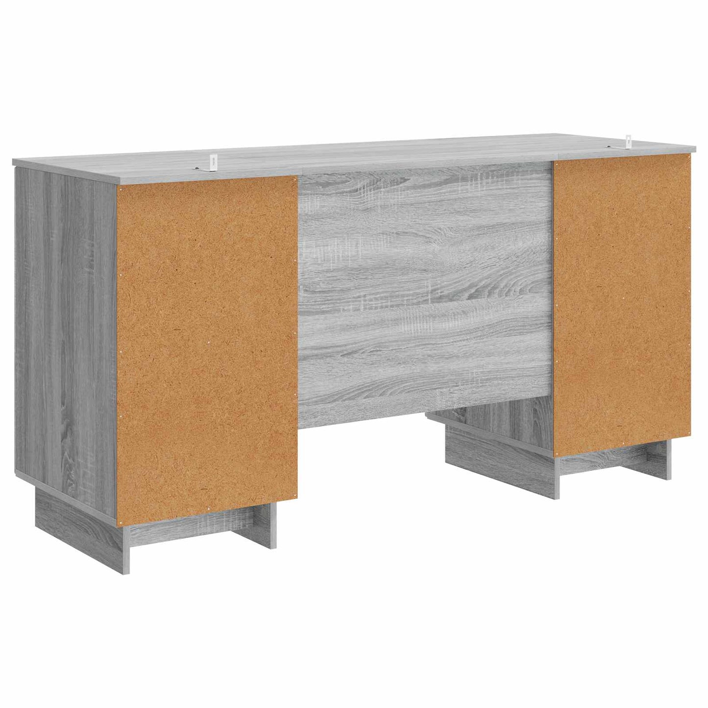 vidaXL Desk Grey Sonoma Engineered Wood 142.5 x 50 x 75 cm
