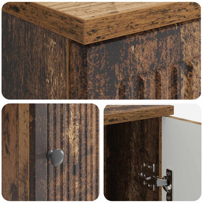 vidaXL Desk Old Wood Engineered Wood 142.5 x 50 x 75 cm