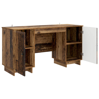 vidaXL Desk Old Wood Engineered Wood 142.5 x 50 x 75 cm