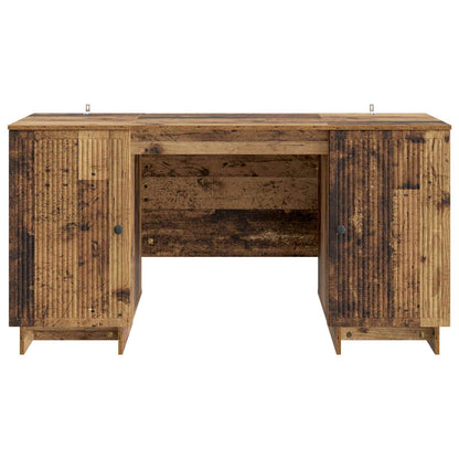vidaXL Desk Old Wood Engineered Wood 142.5 x 50 x 75 cm
