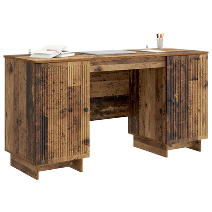 vidaXL Desk Old Wood Engineered Wood 142.5 x 50 x 75 cm