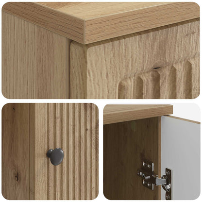 vidaXL Desk Artisan Oak Engineered Wood 142.5 x 50 x 75 cm
