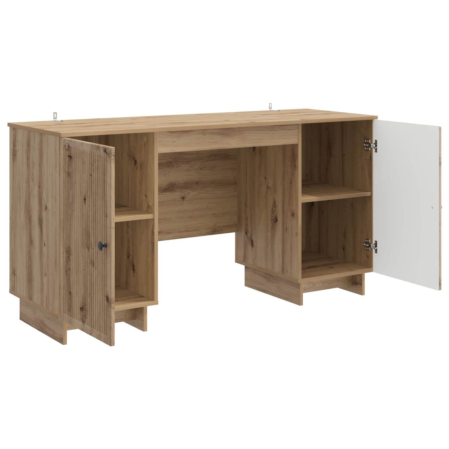 vidaXL Desk Artisan Oak Engineered Wood 142.5 x 50 x 75 cm