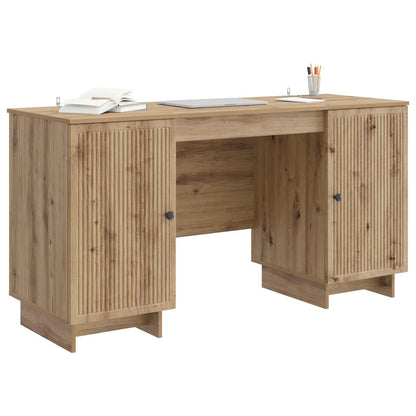 vidaXL Desk Artisan Oak Engineered Wood 142.5 x 50 x 75 cm