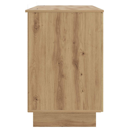 vidaXL Desk Artisan Oak Engineered Wood 142.5 x 50 x 75 cm