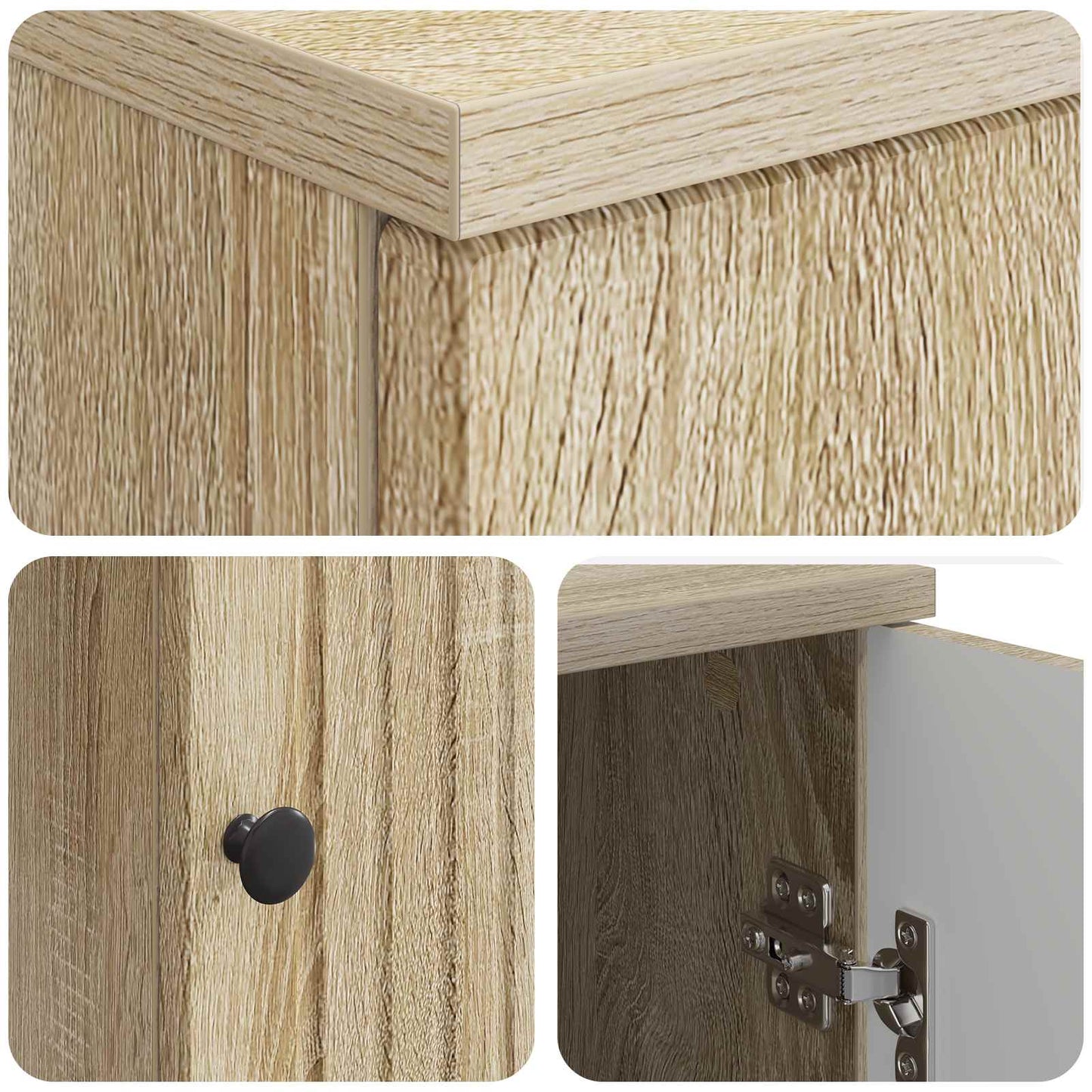 vidaXL Desk with Shelf Sonoma 142.5 x 50 x 75 cm Engineered Wood