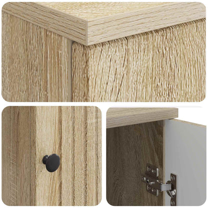 vidaXL Desk with Shelf Sonoma 142.5 x 50 x 75 cm Engineered Wood