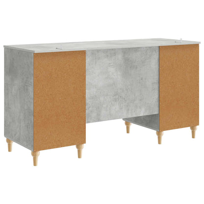 vidaXL Desk with Door Concrete Grey 142.5 x 50 x 75 cm Engineered Wood
