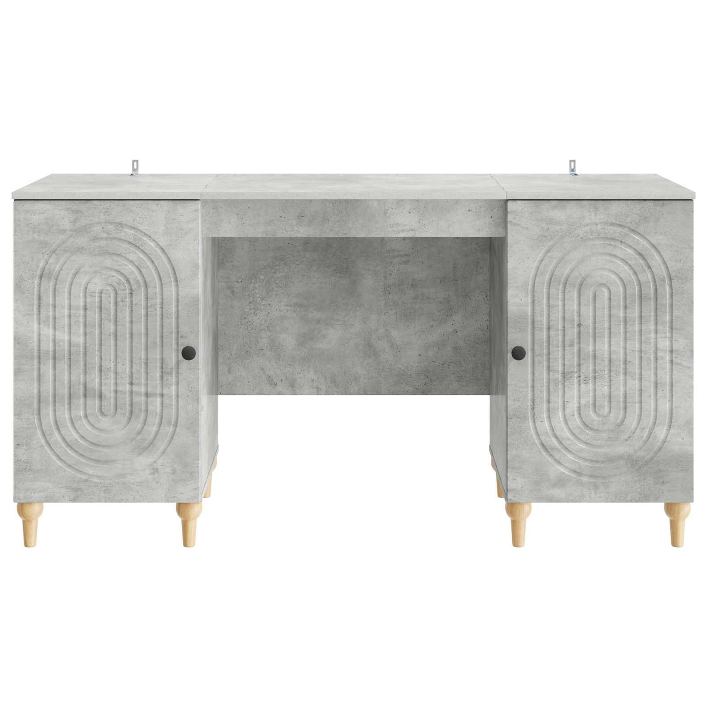 vidaXL Desk with Door Concrete Grey 142.5 x 50 x 75 cm Engineered Wood
