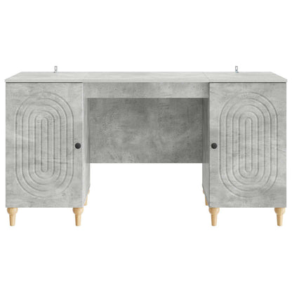 vidaXL Desk with Door Concrete Grey 142.5 x 50 x 75 cm Engineered Wood