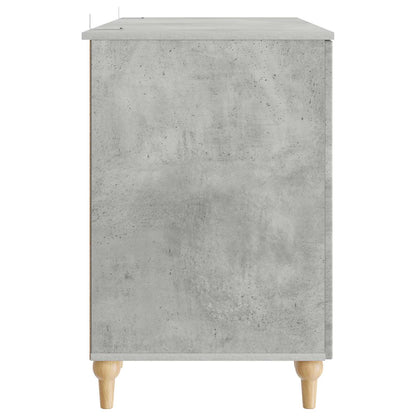 vidaXL Desk with Door Concrete Grey 142.5 x 50 x 75 cm Engineered Wood