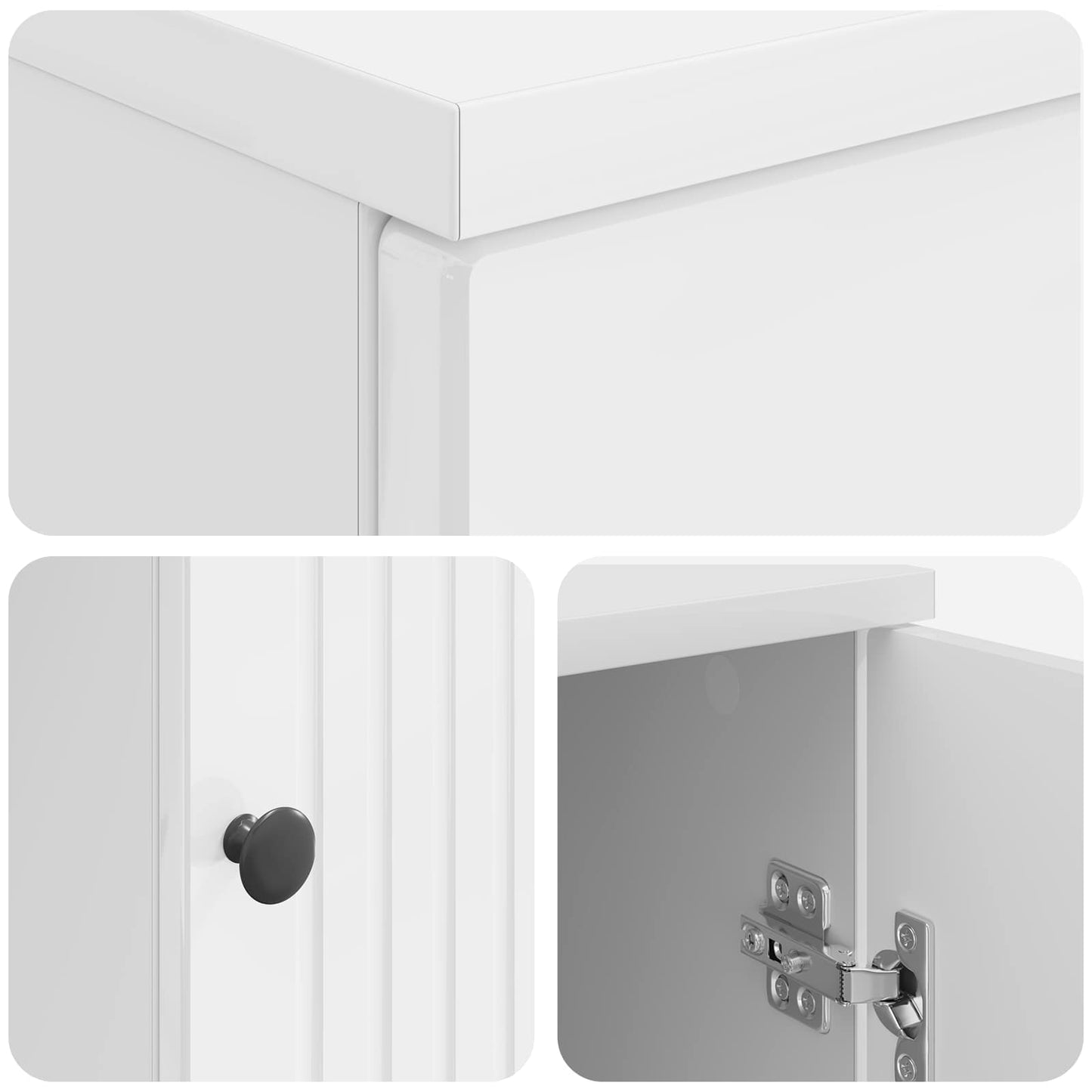 vidaXL Desk with Shelf Gloss White 142.5 x 50 x 75 cm Engineered Wood