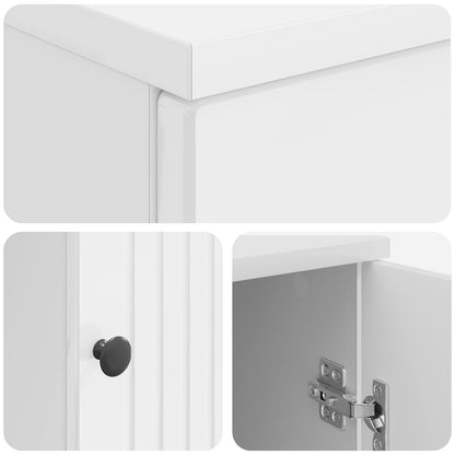 vidaXL Desk with Shelf Gloss White 142.5 x 50 x 75 cm Engineered Wood