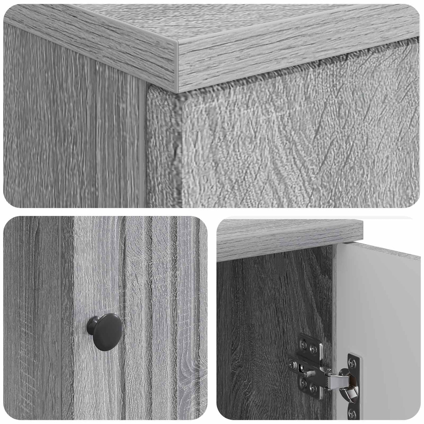 vidaXL Desk with Shelf Grey Sonoma 142.5 x 50 x 75 cm Engineered Wood