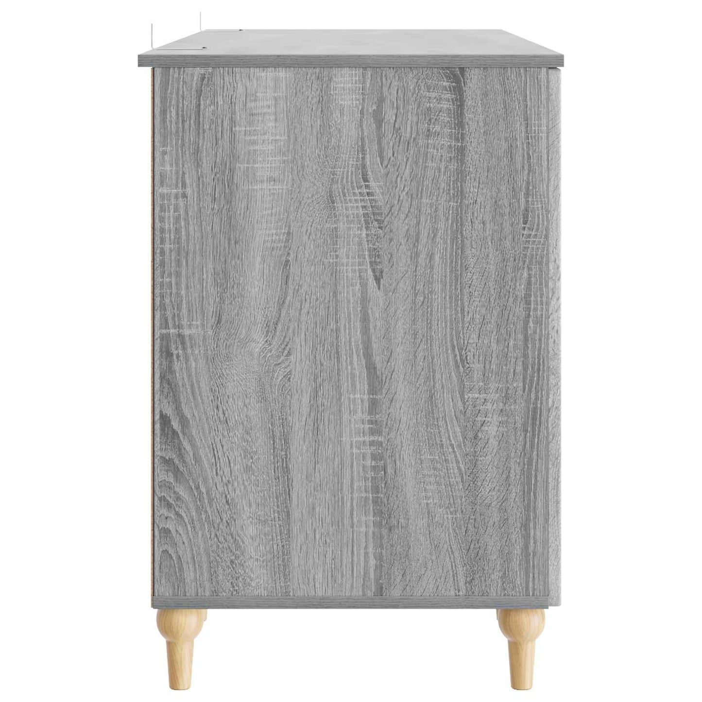 vidaXL Desk with Shelf Grey Sonoma 142.5 x 50 x 75 cm Engineered Wood