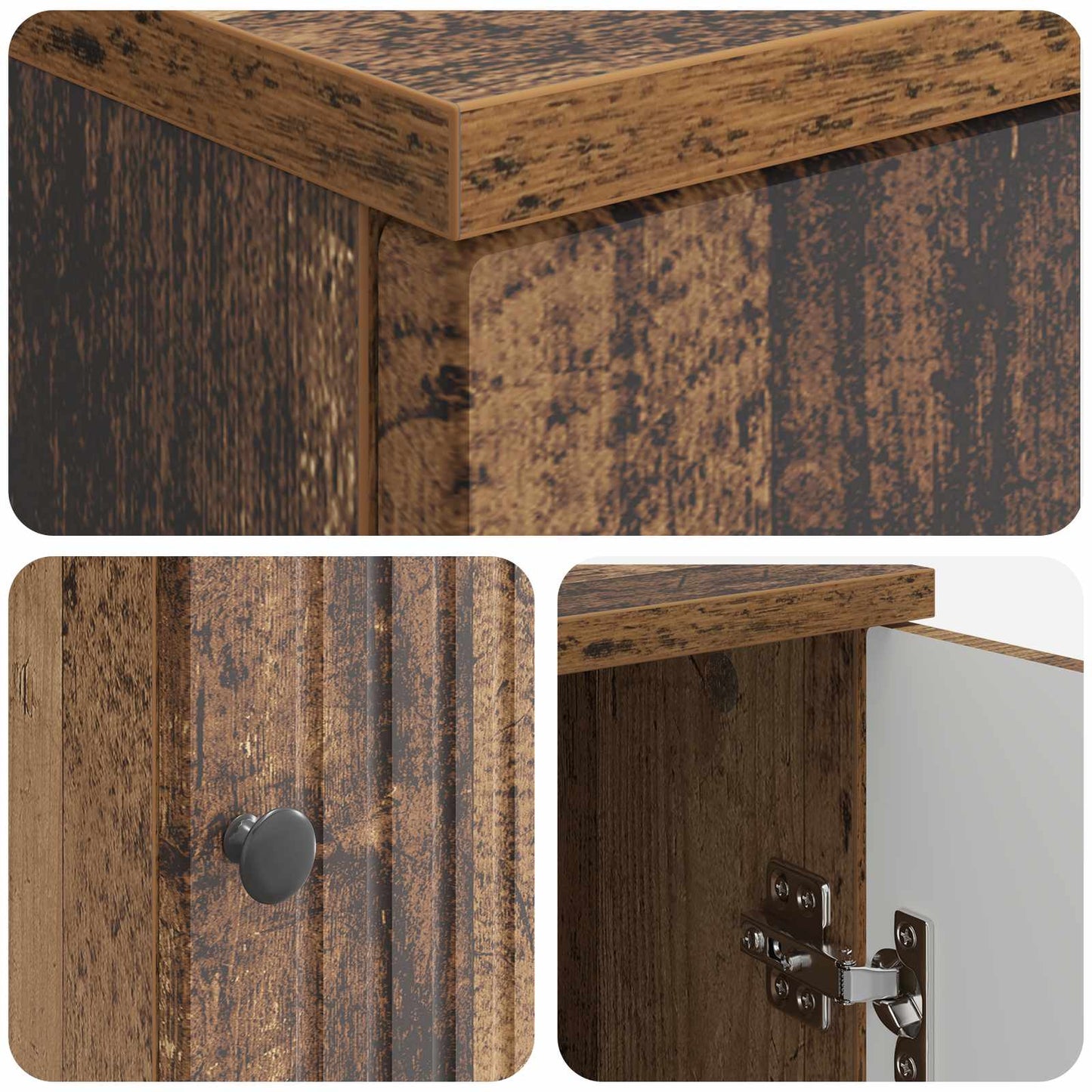 vidaXL Desk Old Wood 142.5 x 50 x 75 cm Engineered Wood